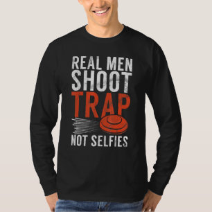 Echte Männer schießen Trap Sports Schütze & Tontau T-Shirt