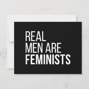 Echte Männer sind Feministen Coole Feminismus-Zita Feiertagskarte