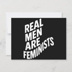 Echte Männer sind Feministen - feministische Zitat Postkarte