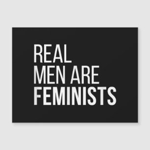 Echte Männer sind Feministinnen, Cool zitiert der  Magnetkarte