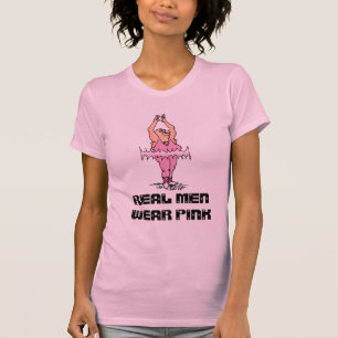 Echte Männer tragen rosa lustiger dicker Mann Ball T-Shirt