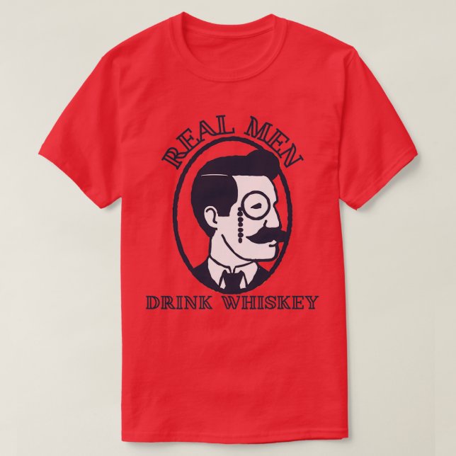 Echte Männer trinken Whisky T-Shirt (Design vorne)