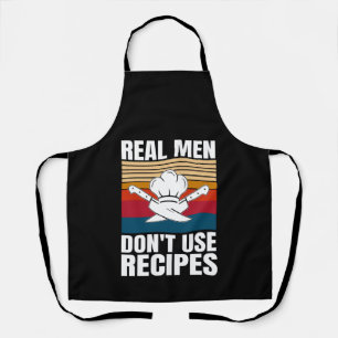Echte Männer verwenden keine Rezepte - Funny Cooki Schürze
