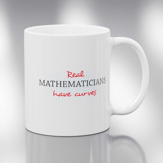 Echte Mathematiker haben Kurven | Funny Math Kaffeetasse (Von Creator hochgeladen)