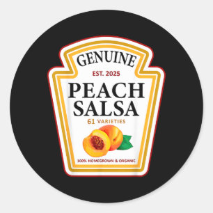 Echte Pfirsich-Salsa Lustige Gruppengewürze Runder Aufkleber