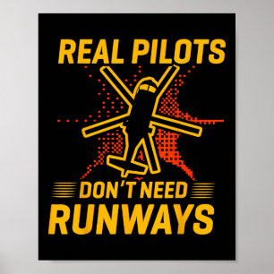 Echte Piloten brauchen keine Runways Funny Woman P Poster