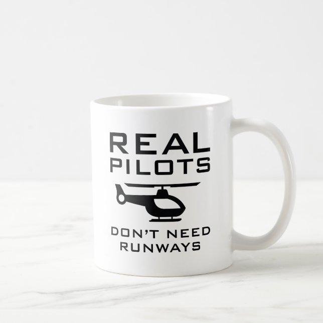 Echte Piloten brauchen keine Runways Kaffeetasse (Rechts)