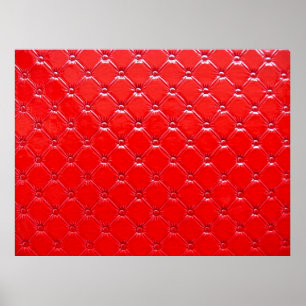 Echte rote Lederpolsterung. Poster