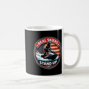 Echte Skifahrer stehen auf Jetski-Fahrer Jet-Ski-B Kaffeetasse