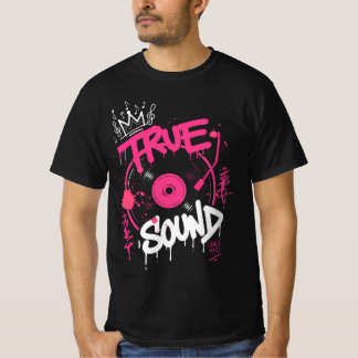 Echte Sound-Graffiti-Schallplatte Retro-Straßenkun T-Shirt