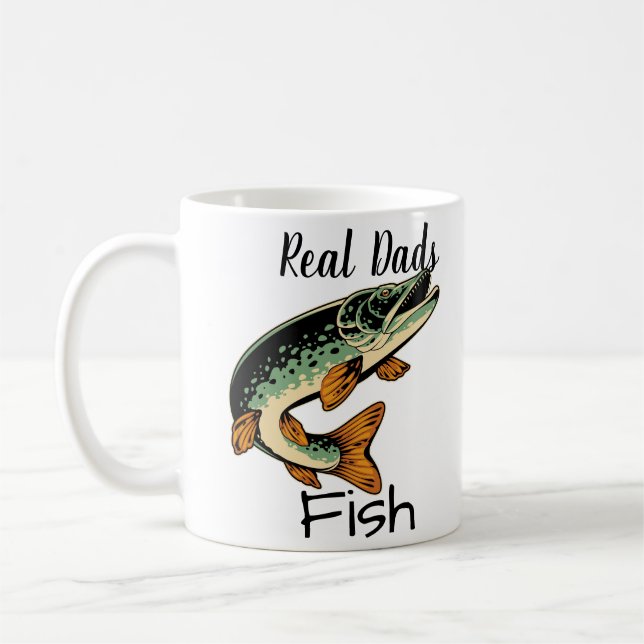 Echte Väter Fischen Niedliche Tasse (Links)