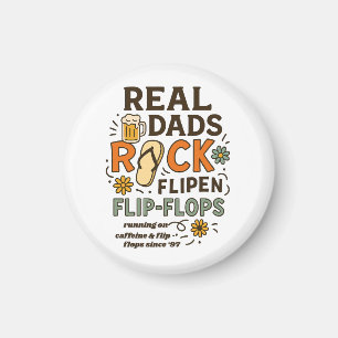 Echte Väter rocken Flip-Flops Magnet