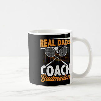 Echte Väter trainieren Badminton Badminton Spieler Kaffeetasse