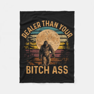 Echter als dein Shirt Lustiges Bigfoot-Wander-Camp Fleecedecke
