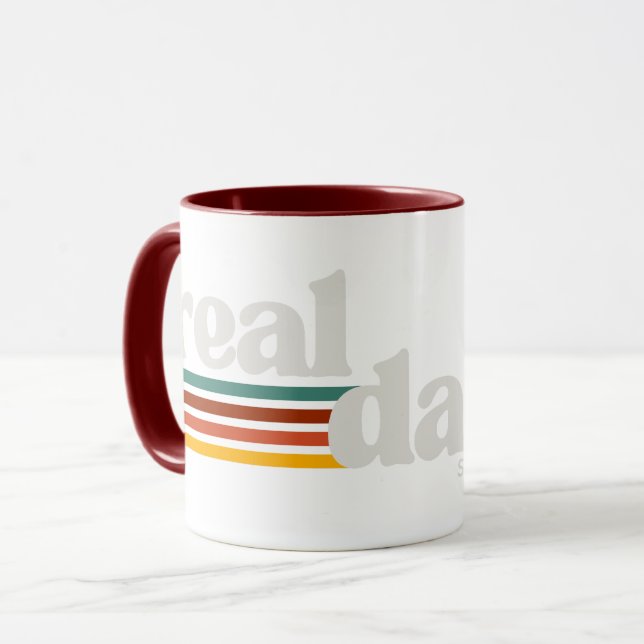 Echter Daddy, Retro-Stil für Väter Tasse (Vorderseite Links)
