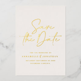 echter Folientrick handgeschriebene Hochzeitsankün Folieneinladung