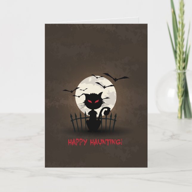 Echter Halloween-Faulpelz-Mond Karte (Vorderseite)