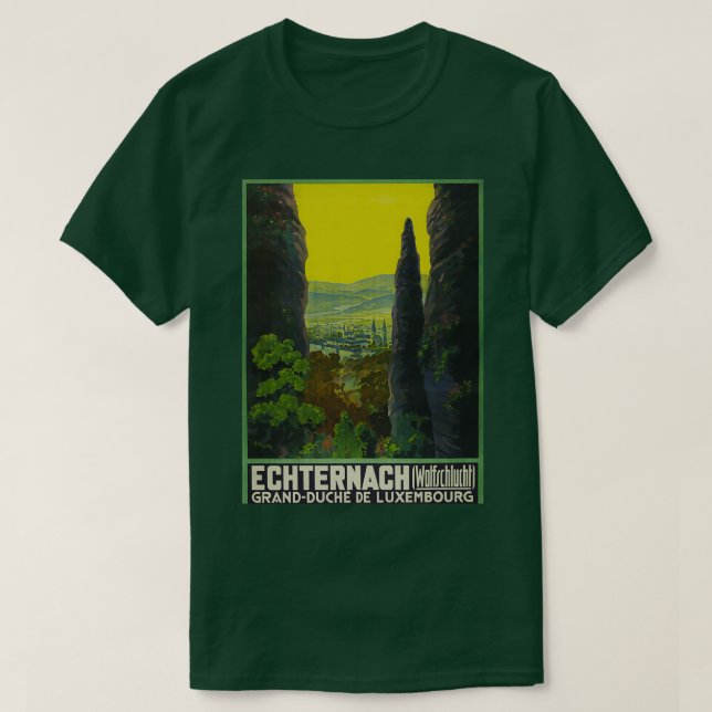 Echternach Vintage Reiseplakat T-Shirt (Design vorne)