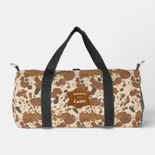 Echtes 100% Latte Kaffee-Ästhetik Duffle Bag