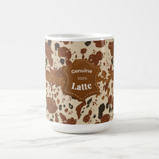 Echtes 100% Latte-Kuhfell-Muster-Tasse | Neutral Kaffeetasse