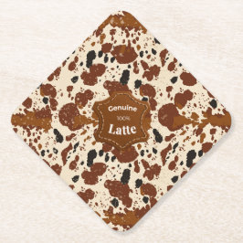 Echtes 100% Latte-Rindledermuster | Neutral  Untersetzer