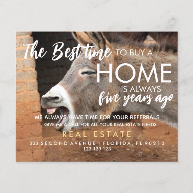 Echtes Anwesen Der beste Zeitpunkt zum Kauf einer  Flyer (Vorne)