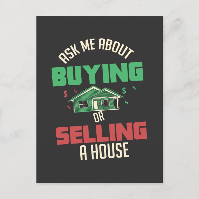 Echtes Anwesen - Frag Postkarte (Vorderseite)