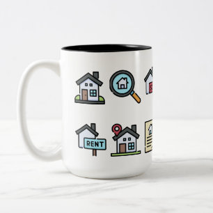 Echtes Anwesen-Kaffeebecher Zweifarbige Tasse