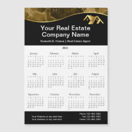 Echtes Anwesen. Konstruktion. Black Gold Magnetkarte