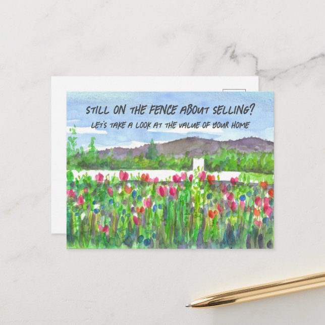 Echtes Anwesen Marketing auf den Zaun-Clients Postkarte (Vorderseite/Rückseite Beispiel)