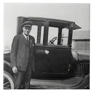 Echtes Foto Antikes Auto  Fliese