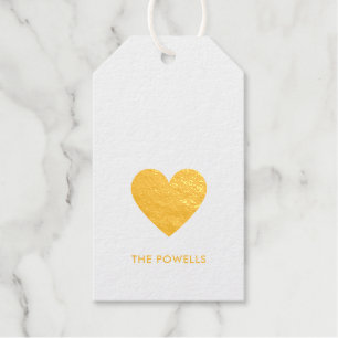 Echtes Goldfolien-Herz Elegant Modern Minimalistis Geschenkanhänger