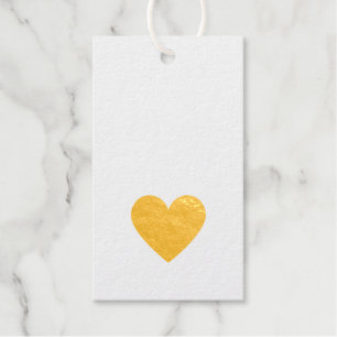 Echtes Goldfolien-Herz Modern Minimalistisch Elega Geschenkanhänger