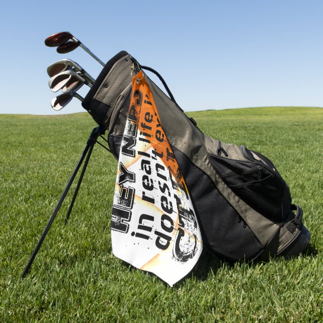 Echtes Leben gibt es kein Undo, Nerd-Version - ora Golfhandtuch (Gras)