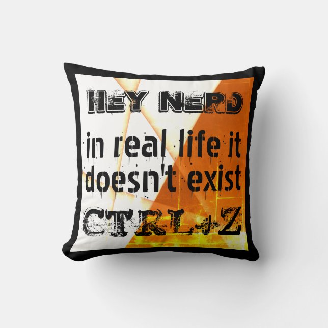 Echtes Leben gibt es kein Undo, Nerd-Version - ora Kissen (Vorderseite)