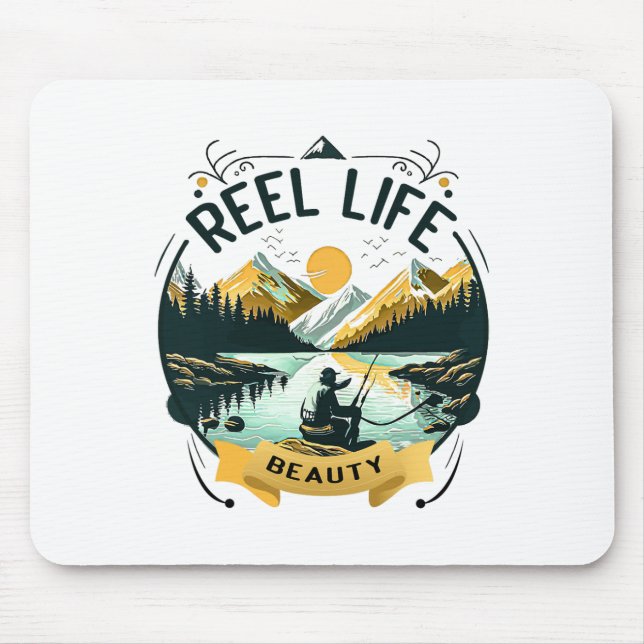 Echtes Leben Schönheit Fischiger Fischer Lustiger  Mousepad (Vorne)