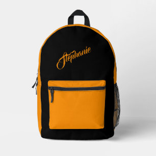Echtes Princeton Orange mit Namen Bedruckter Rucksack