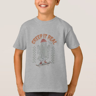 Echtes Retro-Halloween-Skate-Gespenst T-Shirt