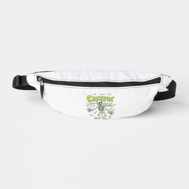 Echtes Skelett Halloween Knochen Spinne Wir Bauchtasche (Vorderseite)