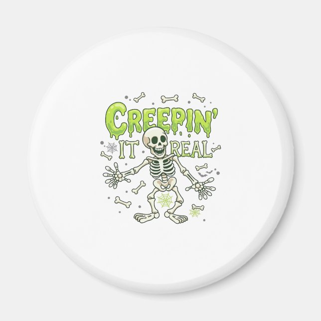 Echtes Skelett Halloween Knochen Spinne Wir Magnet (Vorne)