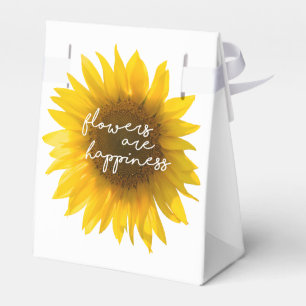 Echtes Sonnenblumen-Foto Feld Blumen sind Glück Geschenkschachtel