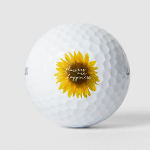 Echtes Sonnenblumen-Foto Feld Blumen sind Glück Golfball