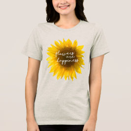 Echtes Sonnenblumen-Foto Feld Blumen sind Glück Tri-Blend Shirt