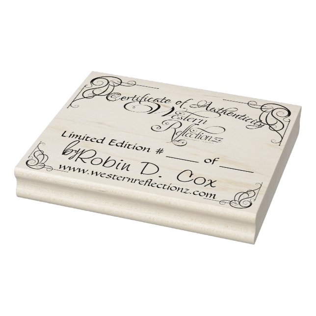 Echtheitsbescheinigung ~ Limited Edition Gummistempel (Stempel)