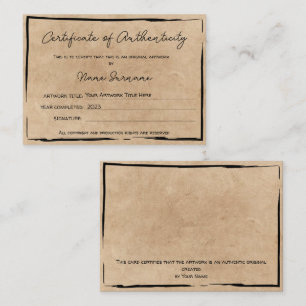 Echtheitszertifikat durch Hinzufügen von Logos Visitenkarte