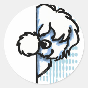 Eckbaumwolle de Tulear Runder Aufkleber