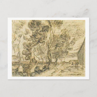 Ecke Asyl und Garten, Vincent van Gogh Postkarte
