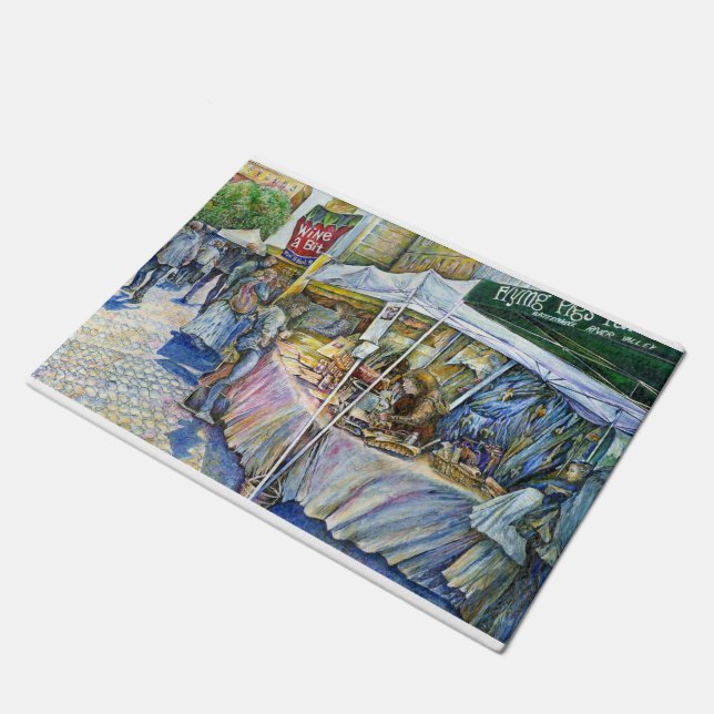 Ecke der FliegenSchweinezucht und Wein ein bissche Fußmatte (Schrägansicht)