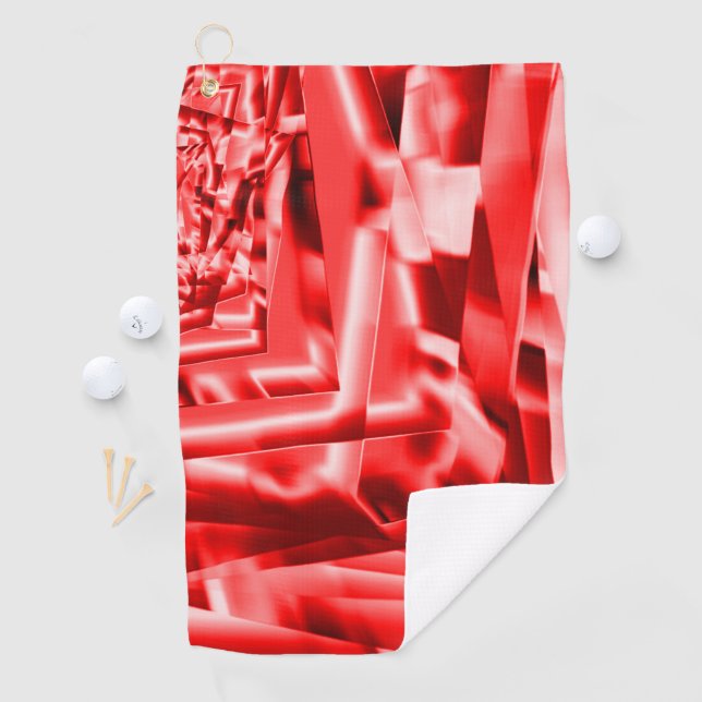 Ecke der geneigten Quadrate, rot bis weiß Golfhandtuch (Insitu)