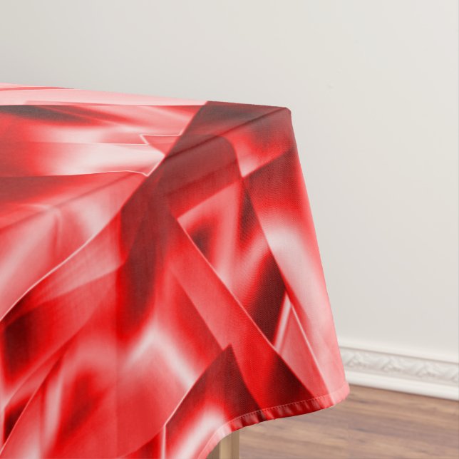 Ecke der geneigten Quadrate, rot bis weiß Tischdecke (Beispiel)